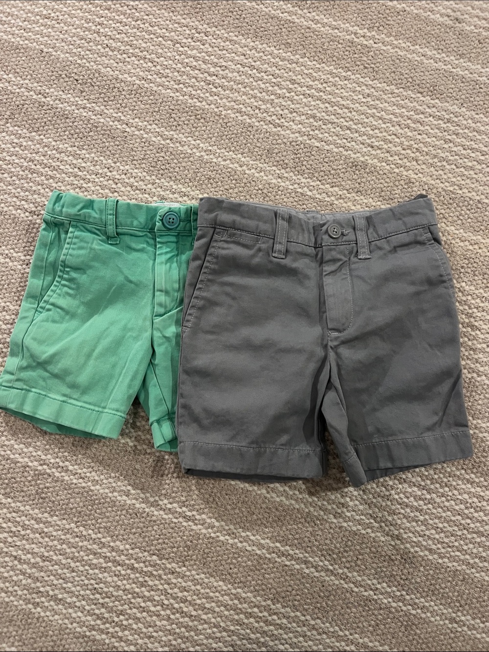 J. Crew Kids Chino Shorts in Mint Green & Gray